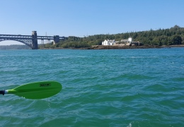Passing Ynys Gorad Goch in the Swellies