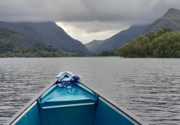 Canoeing a moody Llyn Padarn