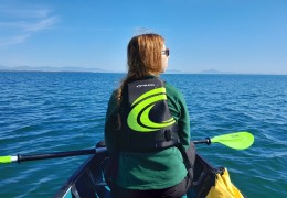 Cerys looking out to sea from Rhoscolyn