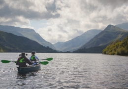 Canoeing on Llyn Padarn - Photo by Karl Midlane
