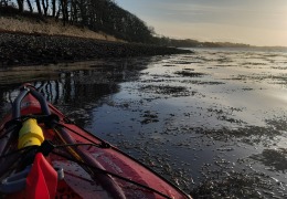 Pausing for rest near Caernarfon, on Menai Strait