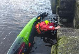 Practicing pool training on Llyn Tegid