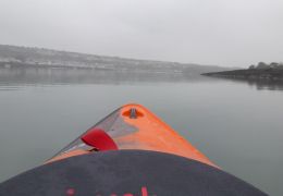 Misty and flat calm, on the Menai Strait
